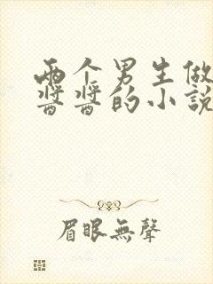 两个男生做酿酿酱酱的小说