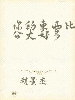 你的东西比我老公大好多