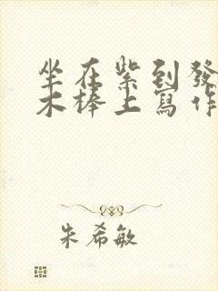 坐在紫到发黑的木棒上写作业