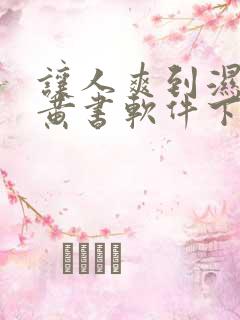 让人爽到湿的小黄书软件下载