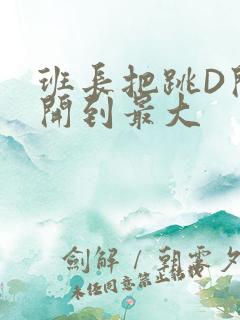 班长把跳D开关开到最大