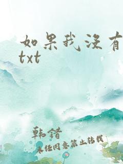 如果我没有爱过txt