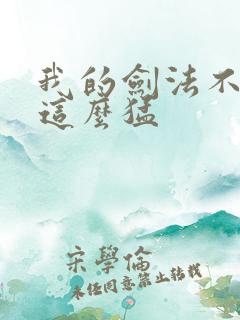 我的剑法不可能这么猛