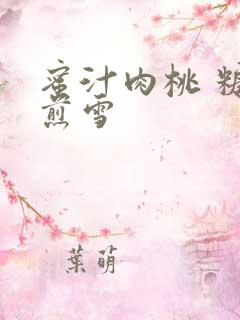 蜜汁肉桃 糖梨煎雪