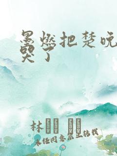 墨燃把楚晚宁C哭了