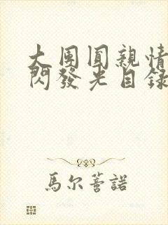 大团圆亲情会闪闪发光目录