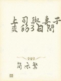 上司与妻子干到爽的3日间