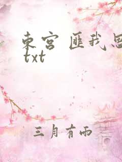 东宫 匪我思存 txt