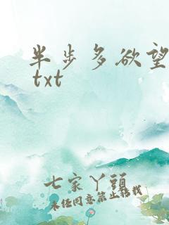 半步多欲望传说 txt