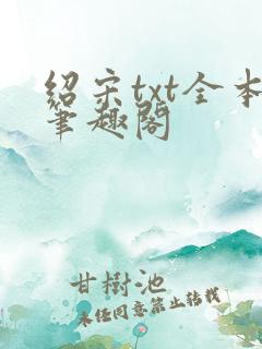 绍宋txt全本笔趣阁