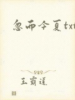 忽而今夏txt