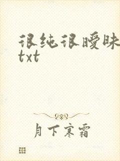 很纯很暧昧全集txt