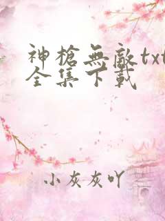 神枪无敌txt全集下载
