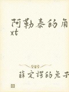 阿勒泰的角落txt