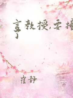 言教授,要撞坏了