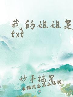 我的姐姐是美女txt
