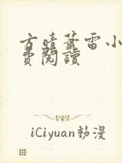 方晴萧雷小说免费阅读