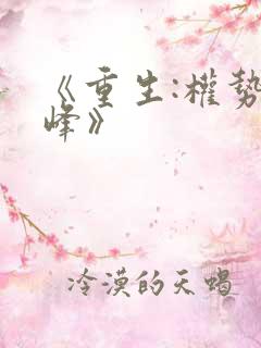 《重生:权势巅峰》