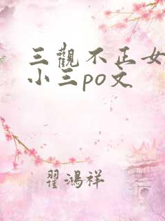 三观不正女主是小三po文