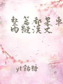 整篇都是车的多肉糙汉文