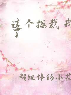 这个总裁 我要了