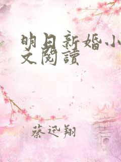 明日新婚小说全文阅读