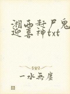 湘西赶尸鬼事之迎喜神txt