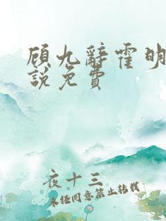 顾九辞霍明澈小说免费