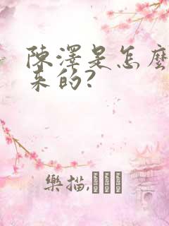 陈泽是怎么火起来的?