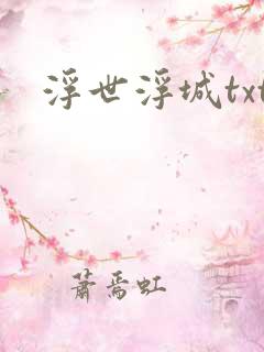 浮世浮城txt