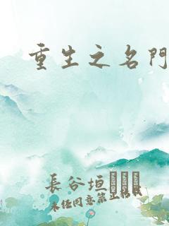 重生之名门佳人