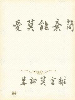 爱莫能弃简介
