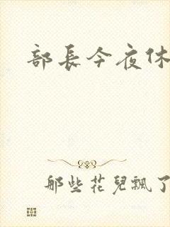 部长今夜休战