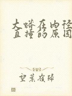 大蟒在内径横冲直撞的原因