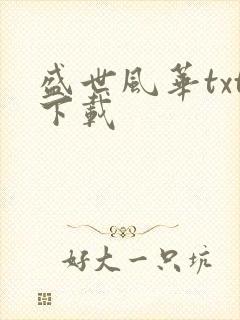 盛世风华txt下载