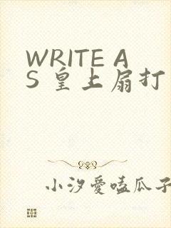 WRITE AS 皇上扇打