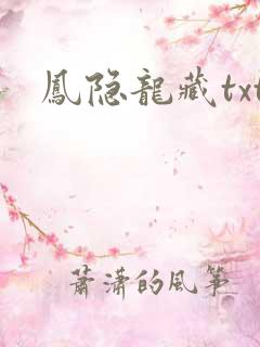 凤隐龙藏txt