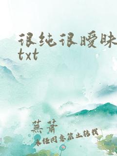 很纯很暧昧全集txt