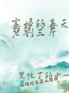 寡妇的春天白花儿刘三斤