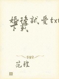 婚后试爱txt下载