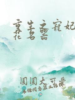 重生之宠妃白莲花名器