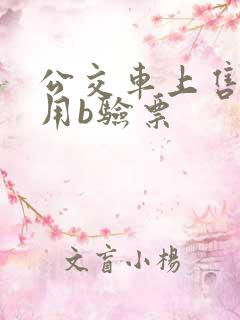 公交车上售票员用b验票