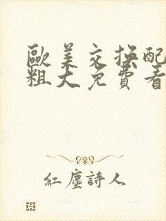 欧美交换配乱吟粗大免费看