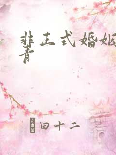 非正式婚姻雾里青