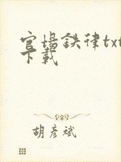 官场铁律txt下载