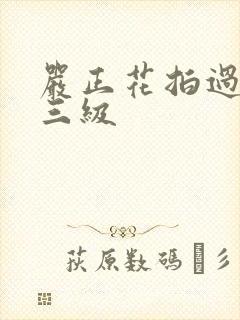 严正花拍过什么三级