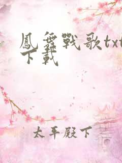 凤舞战歌txt下载