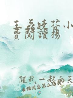 王磊晓芬小说免费阅读杨