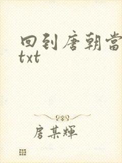 回到唐朝当皇帝txt