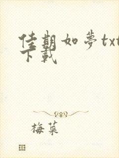 佳期如梦txt下载